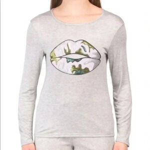 🎉 Melissa Masse top with camo sequin lip 1x NWOT